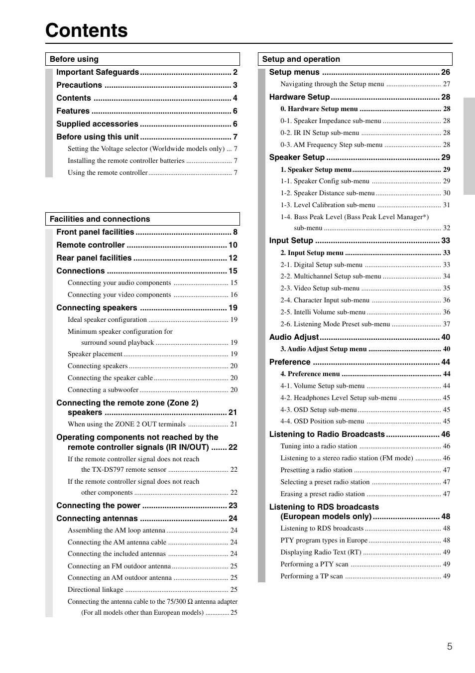 Onkyo MB-S1 User Manual | Page 5 / 62