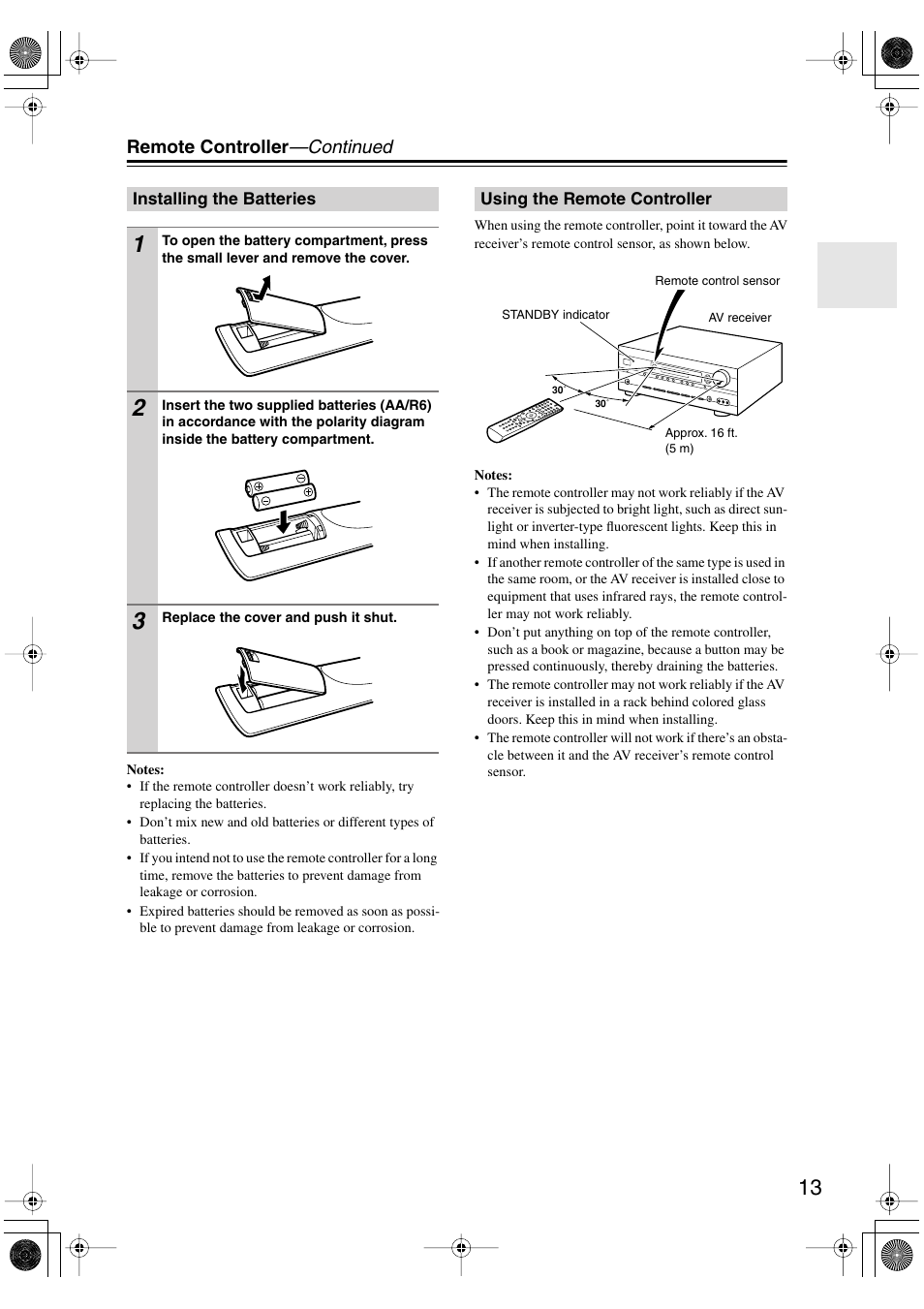 Onkyo TX-SR506 User Manual | Page 13 / 96