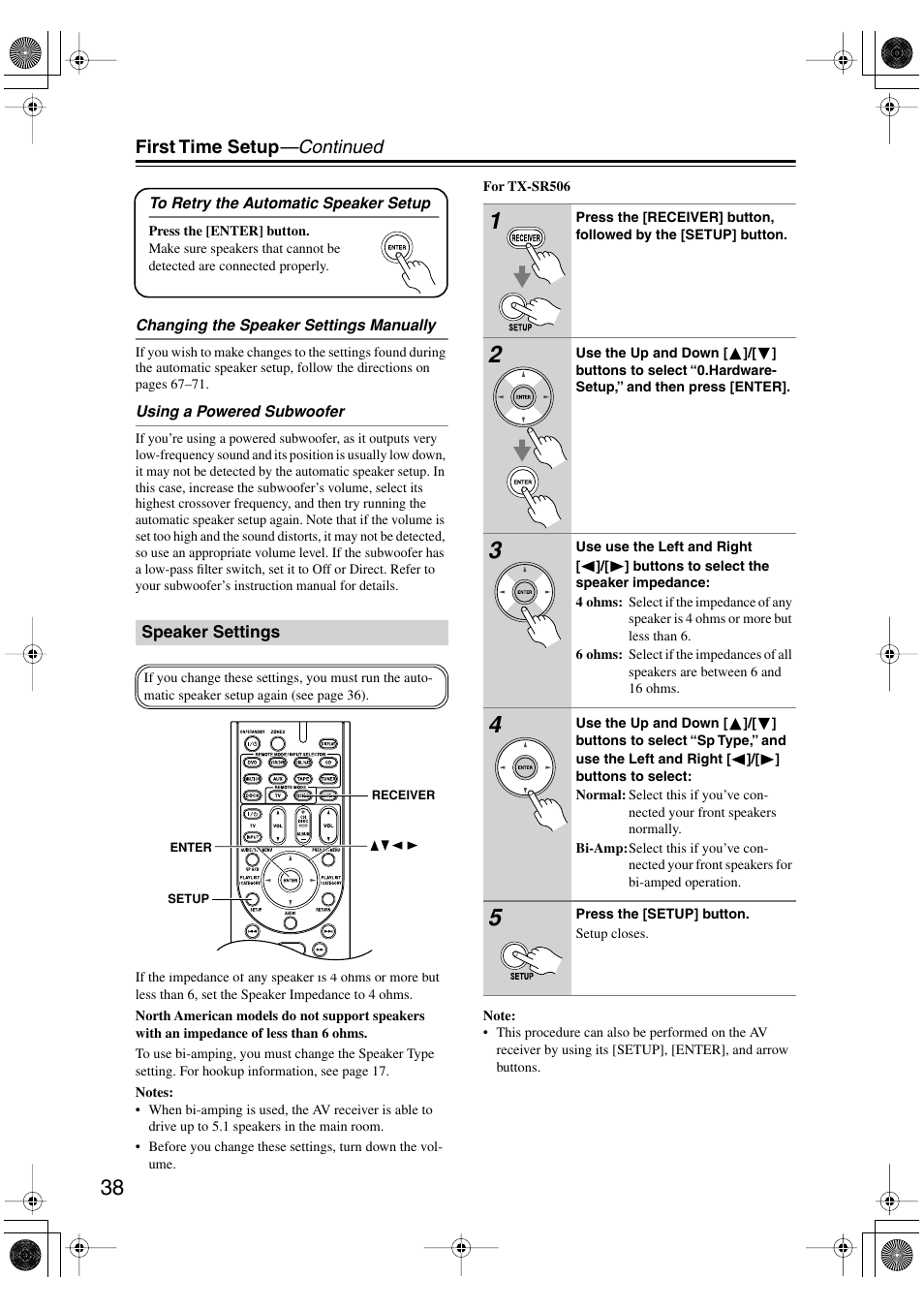 Onkyo TX-SR506 User Manual | Page 38 / 96