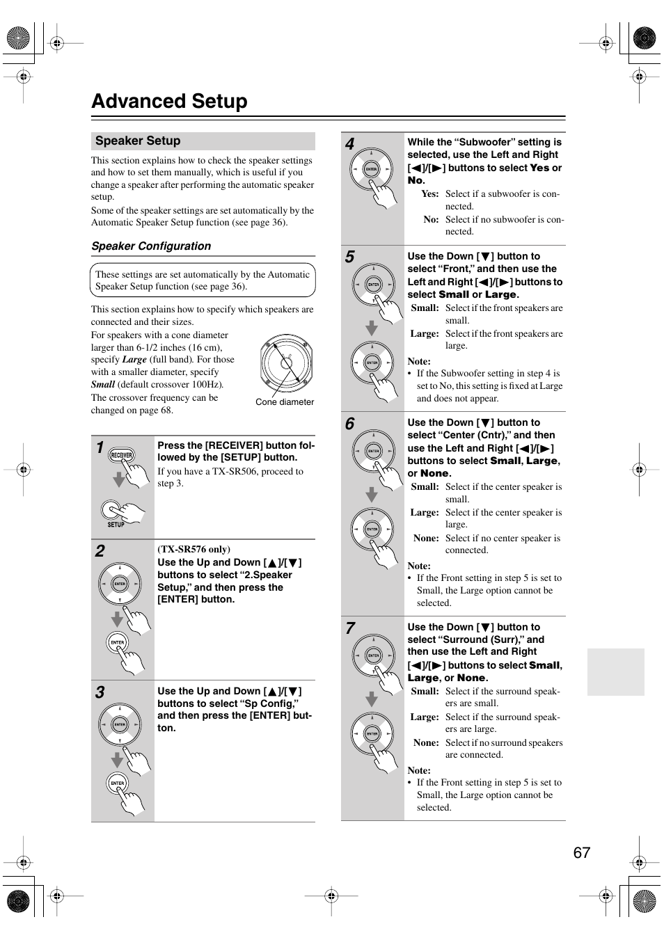 Advanced setup | Onkyo TX-SR506 User Manual | Page 67 / 96