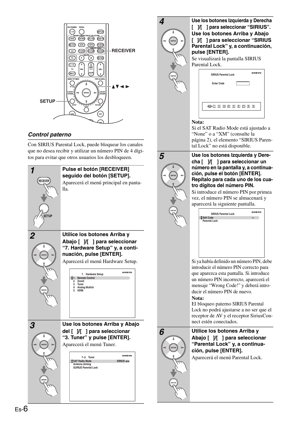 Control paterno | Onkyo CNP-1000 User Manual | Page 26 / 56