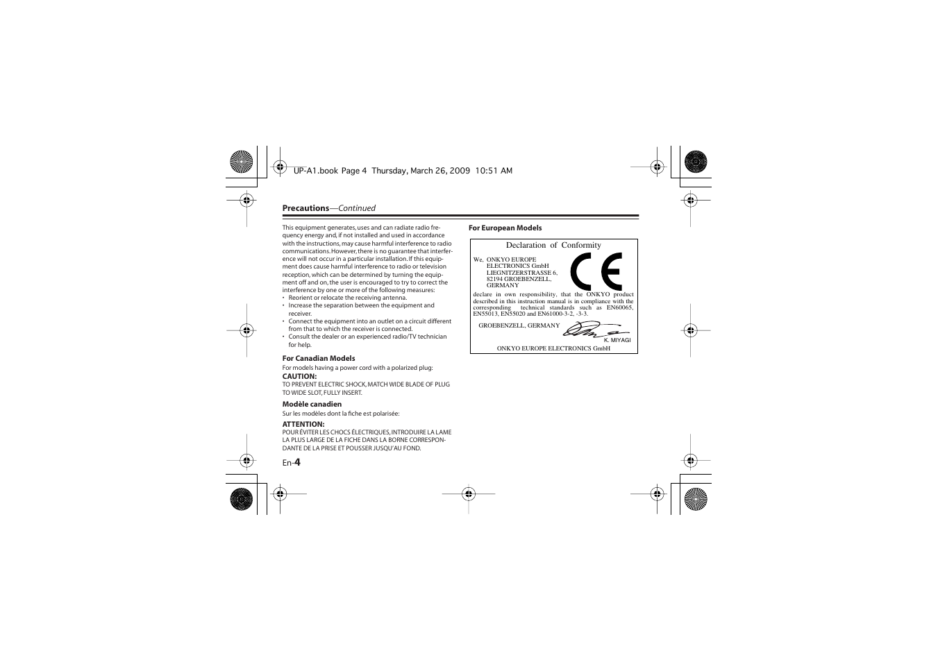 Onkyo UP-A1 User Manual | Page 4 / 76