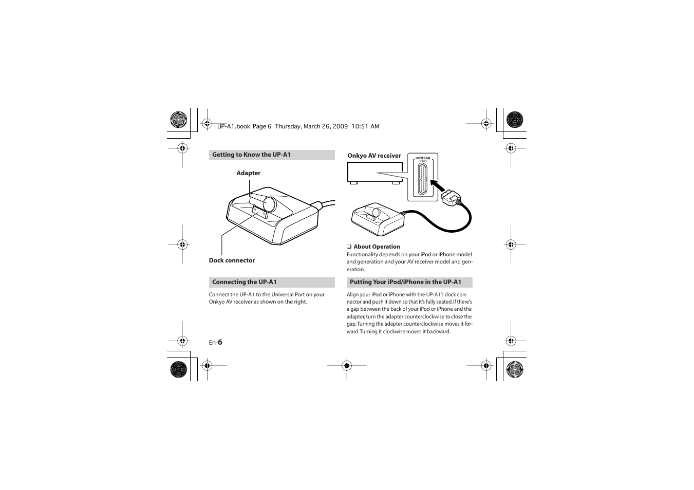 Onkyo UP-A1 User Manual | Page 6 / 76