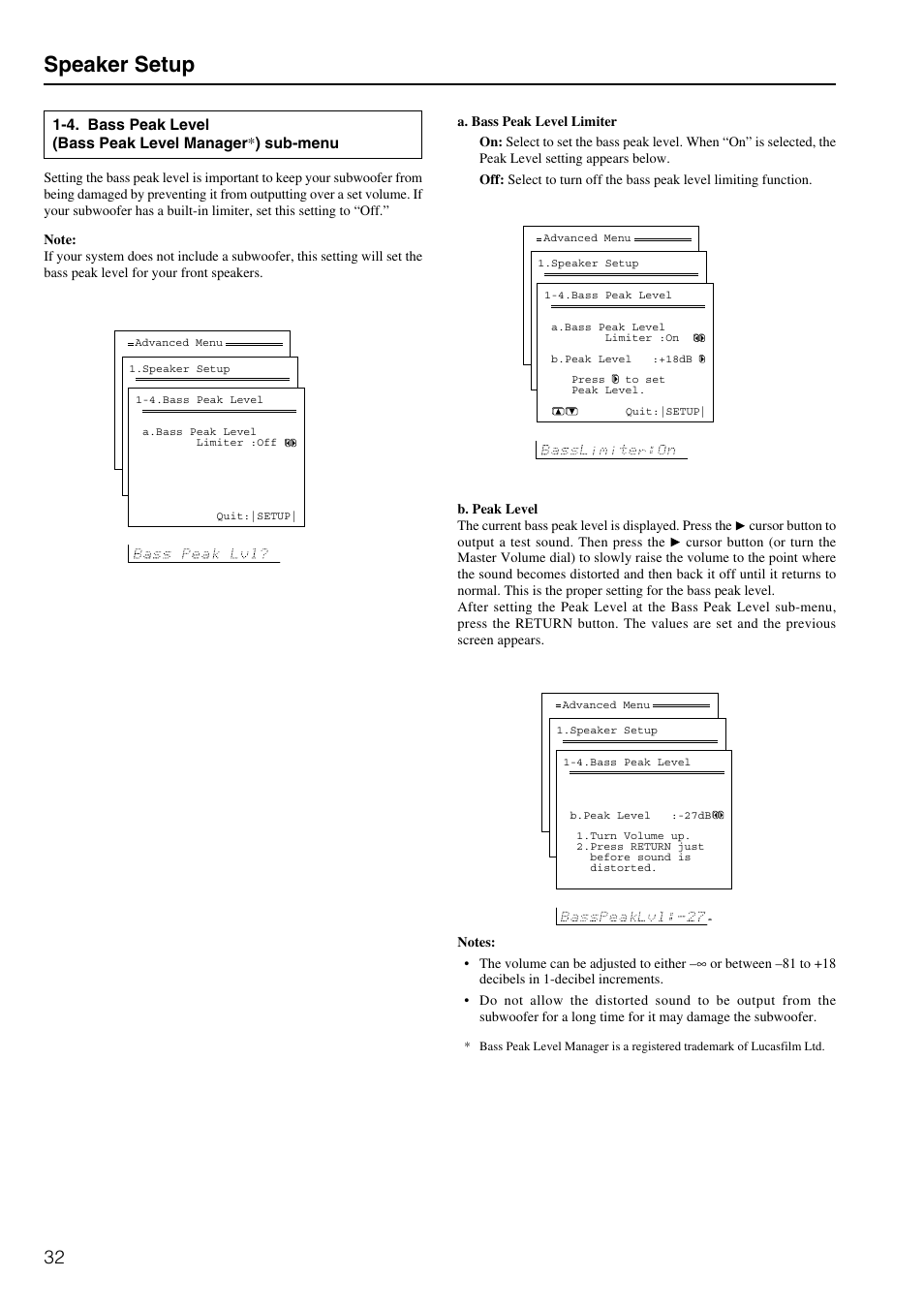 Speaker setup | Onkyo TX-DS898 User Manual | Page 32 / 72