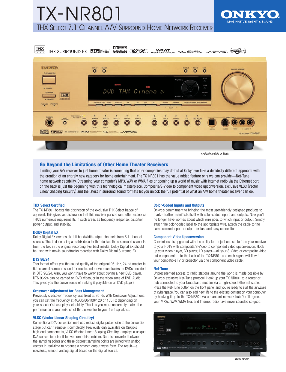 Onkyo TX-NR801 User Manual | 2 pages