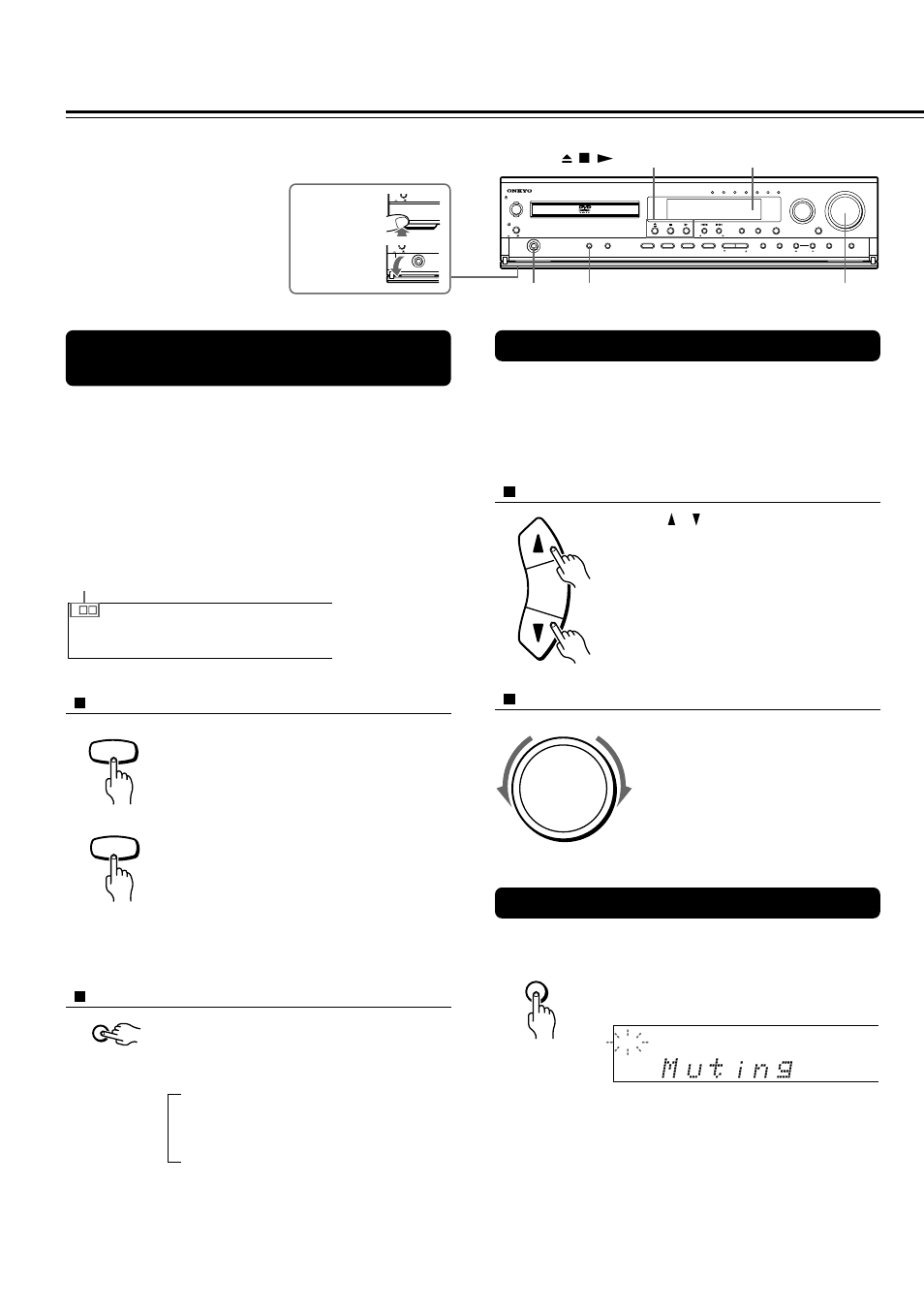 Various functions common to all the sources, Adjusting the volume, Muting the sound | Turning on/off the speakers a/ speakers b systems, Operating with the remote controller, Operating with the unit, Press vol | Onkyo DR-2000 User Manual | Page 32 / 72