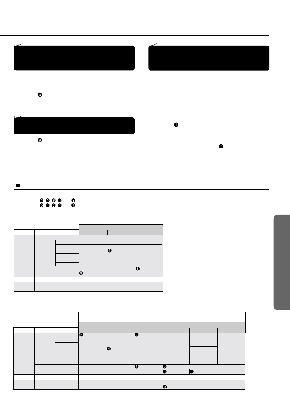 Reproducing mpeg2 sounds from dvd videos, Output sound conversion tables | Onkyo DR-2000 User Manual | Page 49 / 72