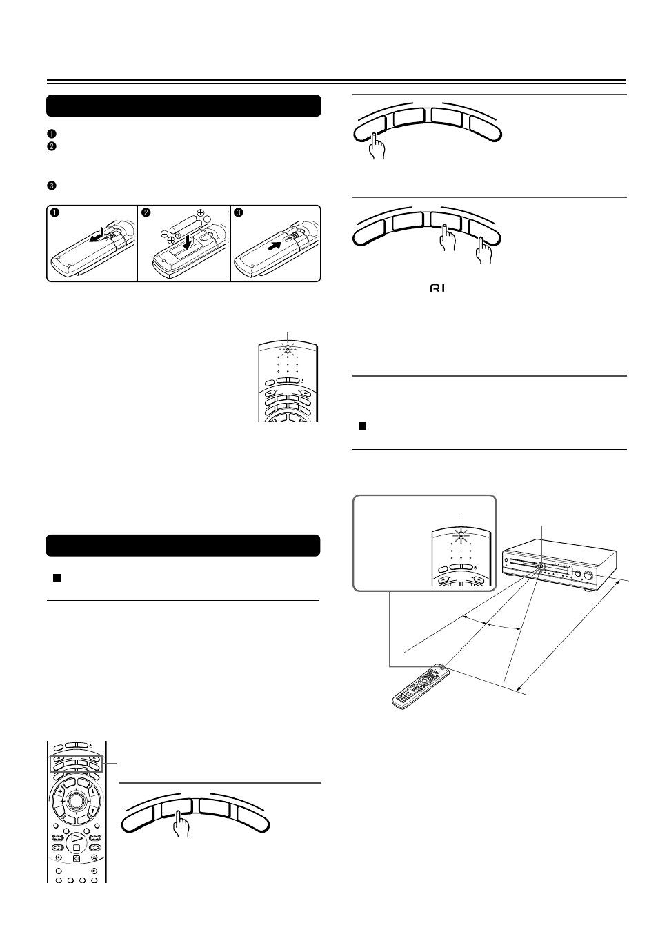 Preparing the remote controller, Inserting the batteries, Using the remote controller | Switching the remote controller function modes, Mode buttons, Remote control sensor send/learn indicator, Mode au dio dvd tv ta/md mode au dio dvd tv ta/md, Mode au dio dvd tv ta/md | Onkyo DR-2000 User Manual | Page 8 / 72