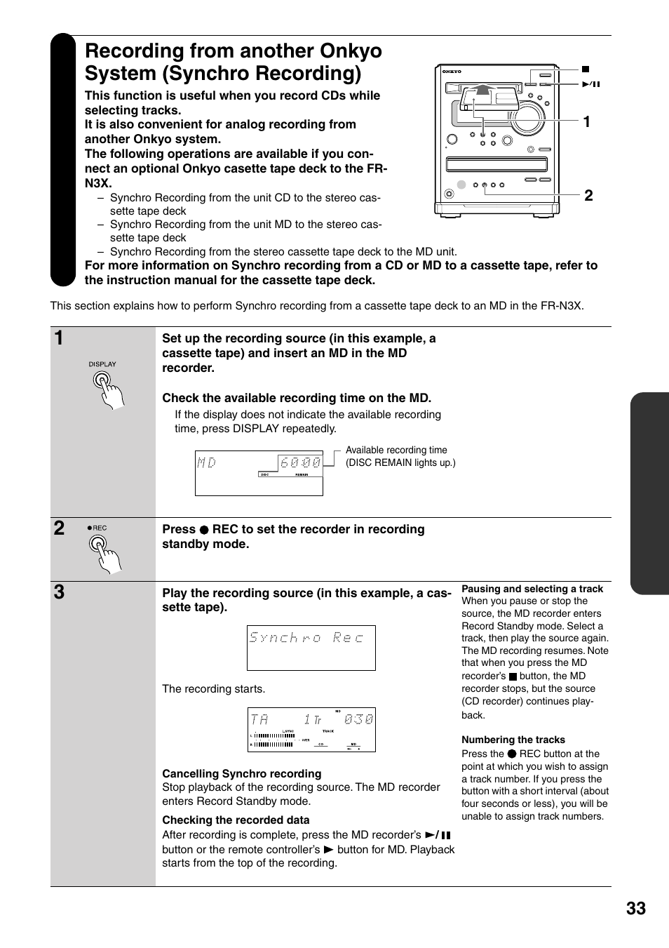 Onkyo FR-N3X User Manual | Page 33 / 72