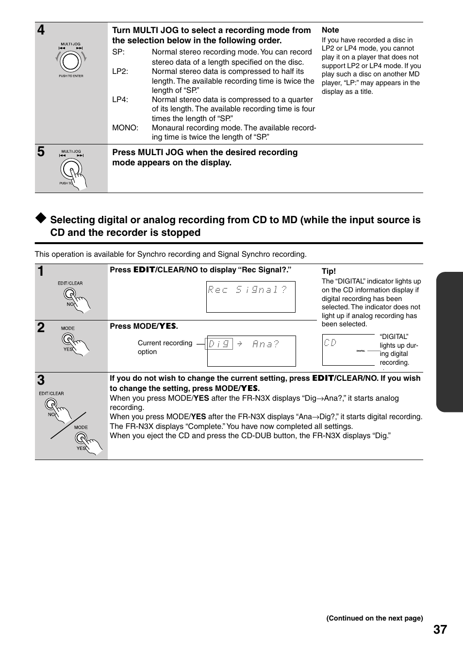 Onkyo FR-N3X User Manual | Page 37 / 72
