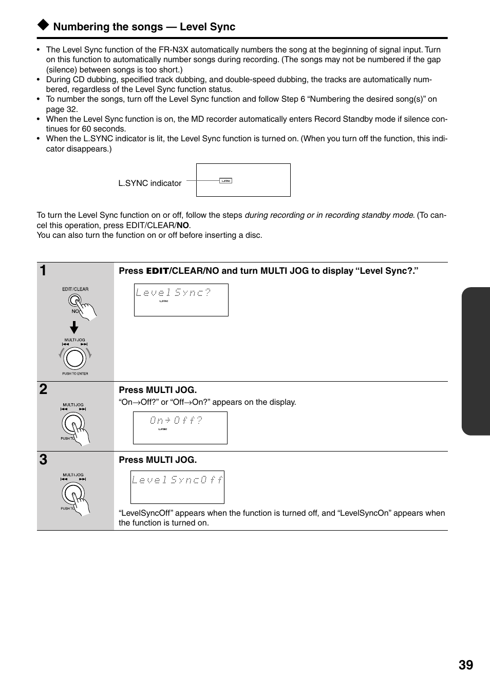 Onkyo FR-N3X User Manual | Page 39 / 72