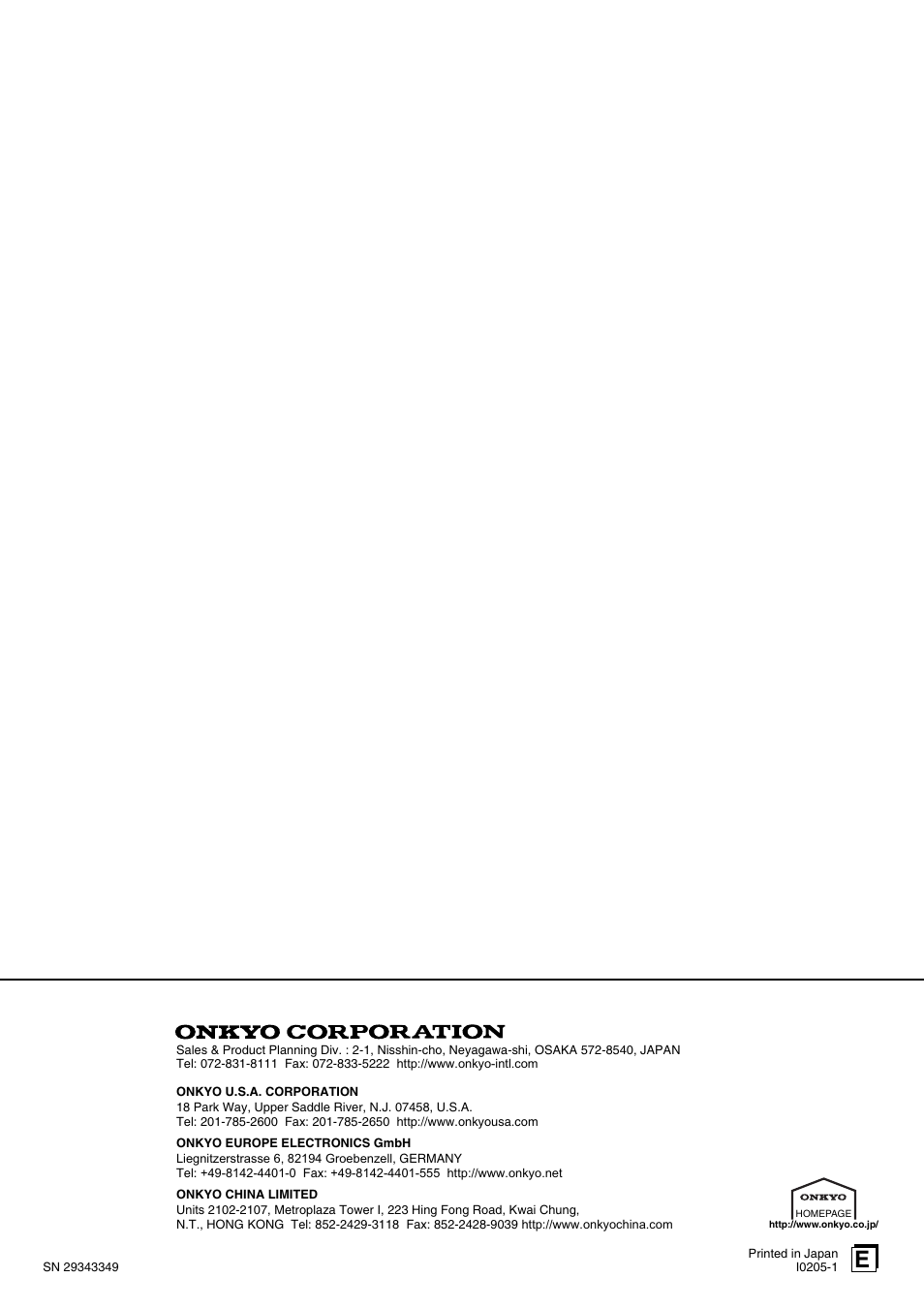 Onkyo FR-N3X User Manual | Page 72 / 72