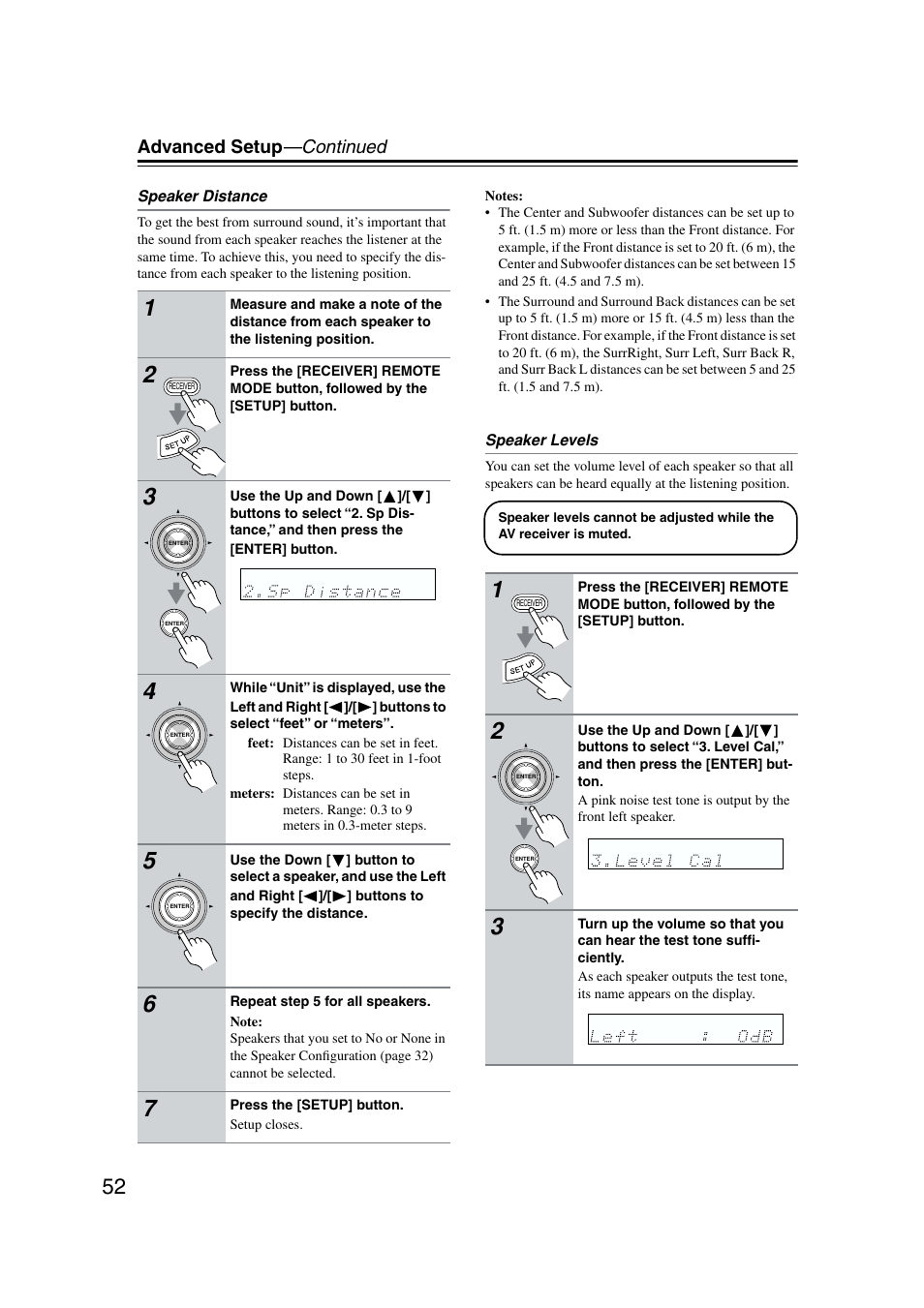 Advanced setup —continued | Onkyo TX-SR573 User Manual | Page 52 / 79