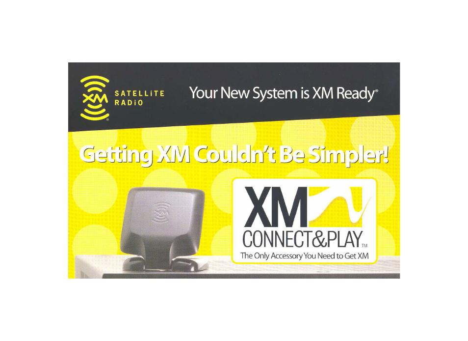 Xm connect-and-play antenna brochure | Onkyo TX-SR573 User Manual | Page 70 / 79