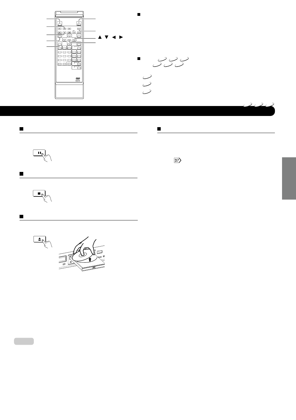 About the screen saver, Basic pla ybac k, Press open/close | Press pause/step during playback, Press stop | Onkyo DV-S525 User Manual | Page 17 / 44