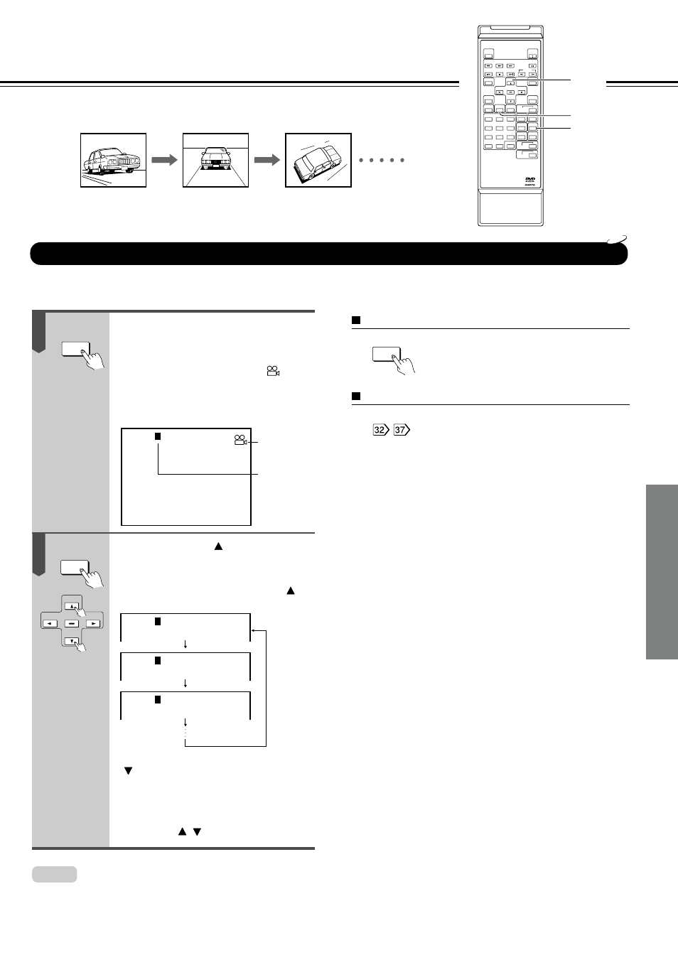 Selecting the camera angle, Changing the camera angle, Press clear | Onkyo DV-S525 User Manual | Page 27 / 44