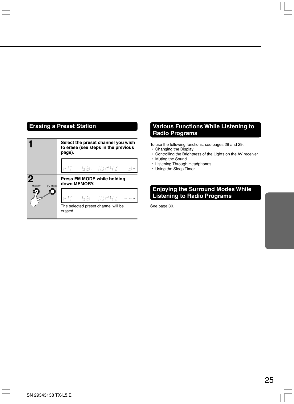 Onkyo TX-L5 User Manual | Page 25 / 40