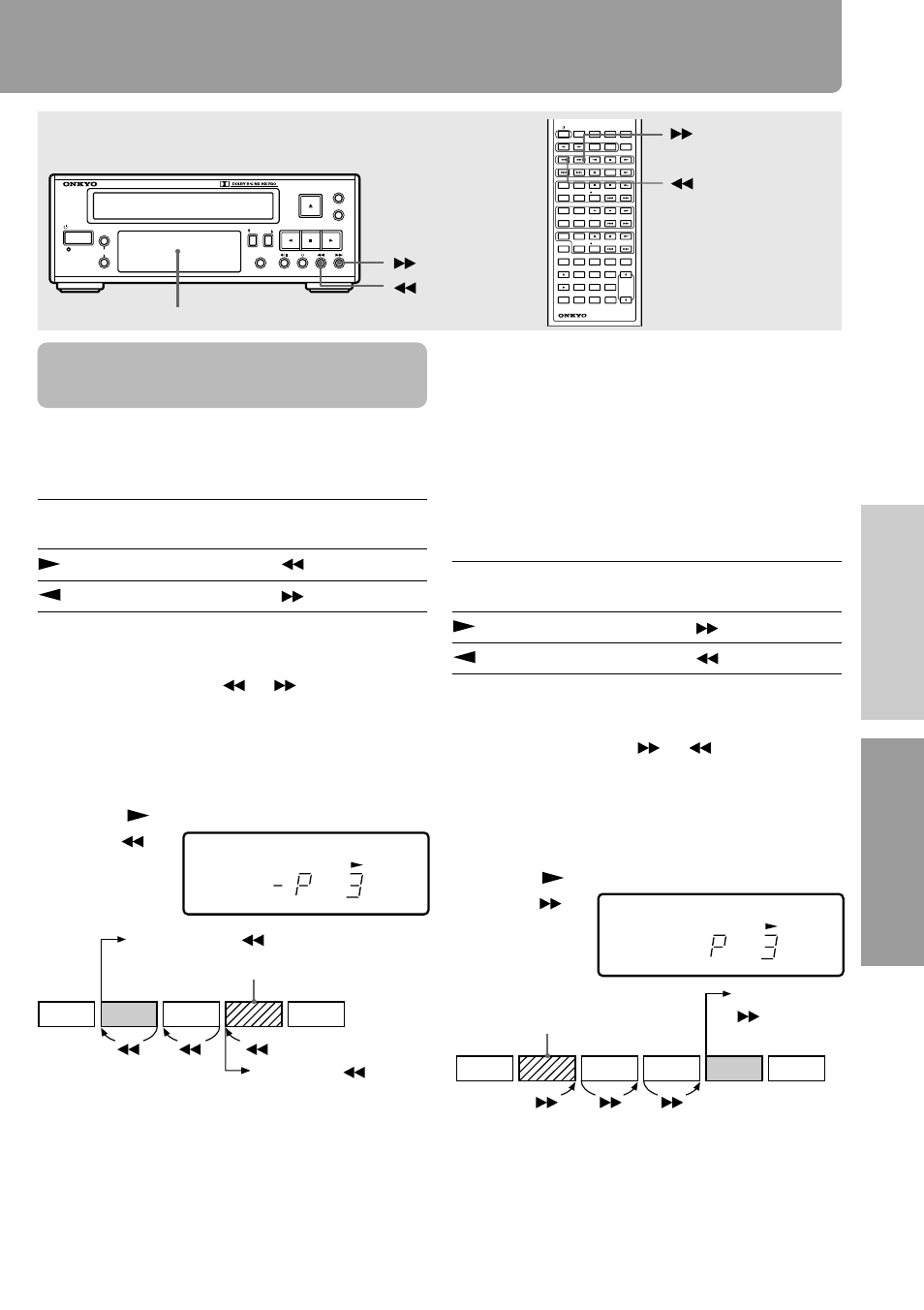 Skipping to the next track during playback, Display, When the following indicator is lit in the display | Onkyo K-505TX User Manual | Page 11 / 28