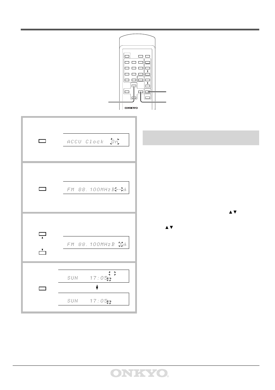 Setting the clock | Onkyo T-4711 User Manual | Page 16 / 20