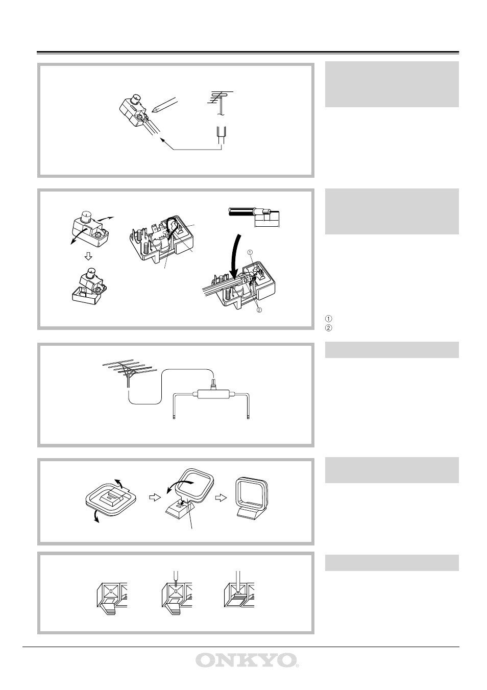 Antenna connections | Onkyo T-4711 User Manual | Page 6 / 20