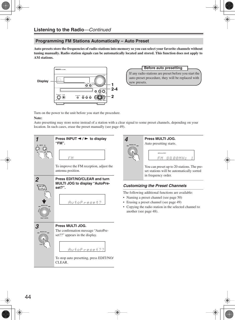 Onkyo DR-815 User Manual | Page 44 / 84