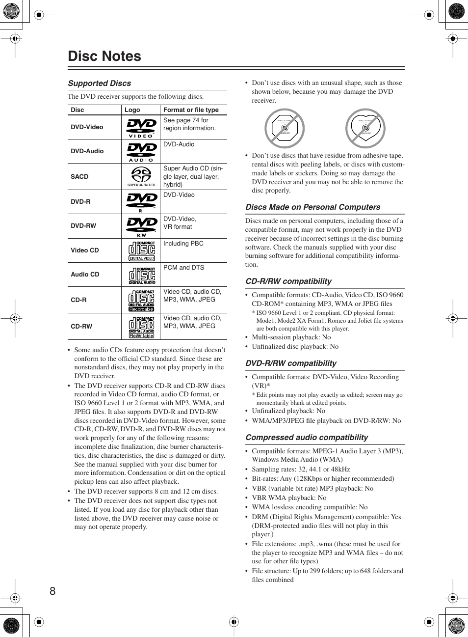 Onkyo DR-815 User Manual | Page 8 / 84