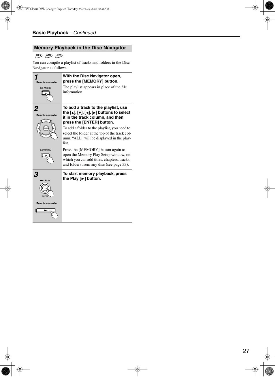 Onkyo DV-CP701 User Manual | Page 27 / 48
