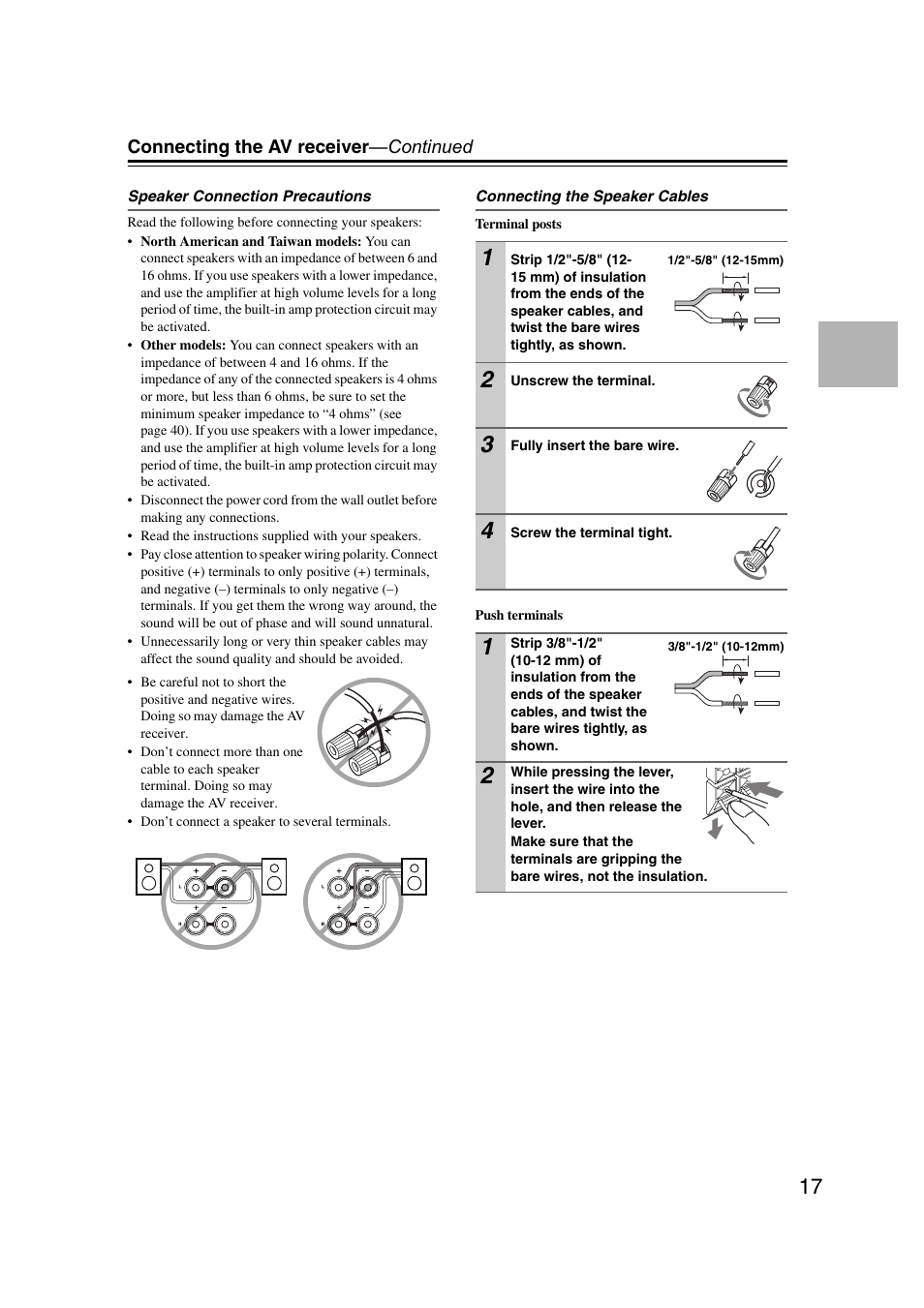 Onkyo TX SR507 User Manual | Page 17 / 100
