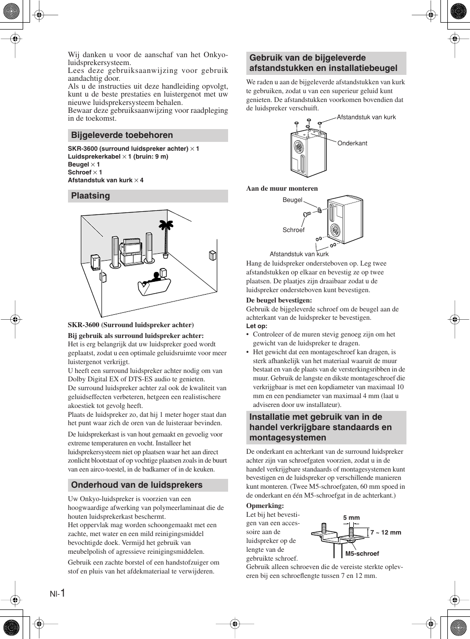 Onkyo SKR-3600 User Manual | Page 12 / 20