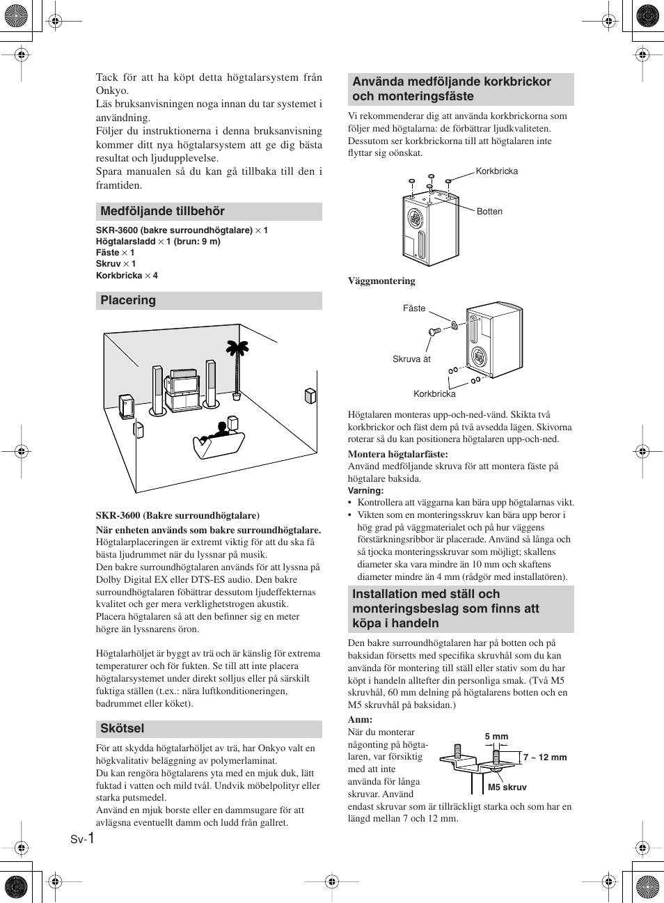Onkyo SKR-3600 User Manual | Page 14 / 20