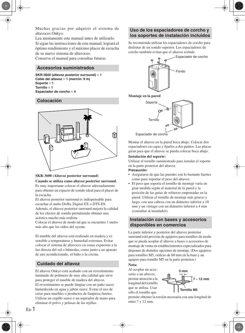 Onkyo SKR-3600 User Manual | Page 6 / 20