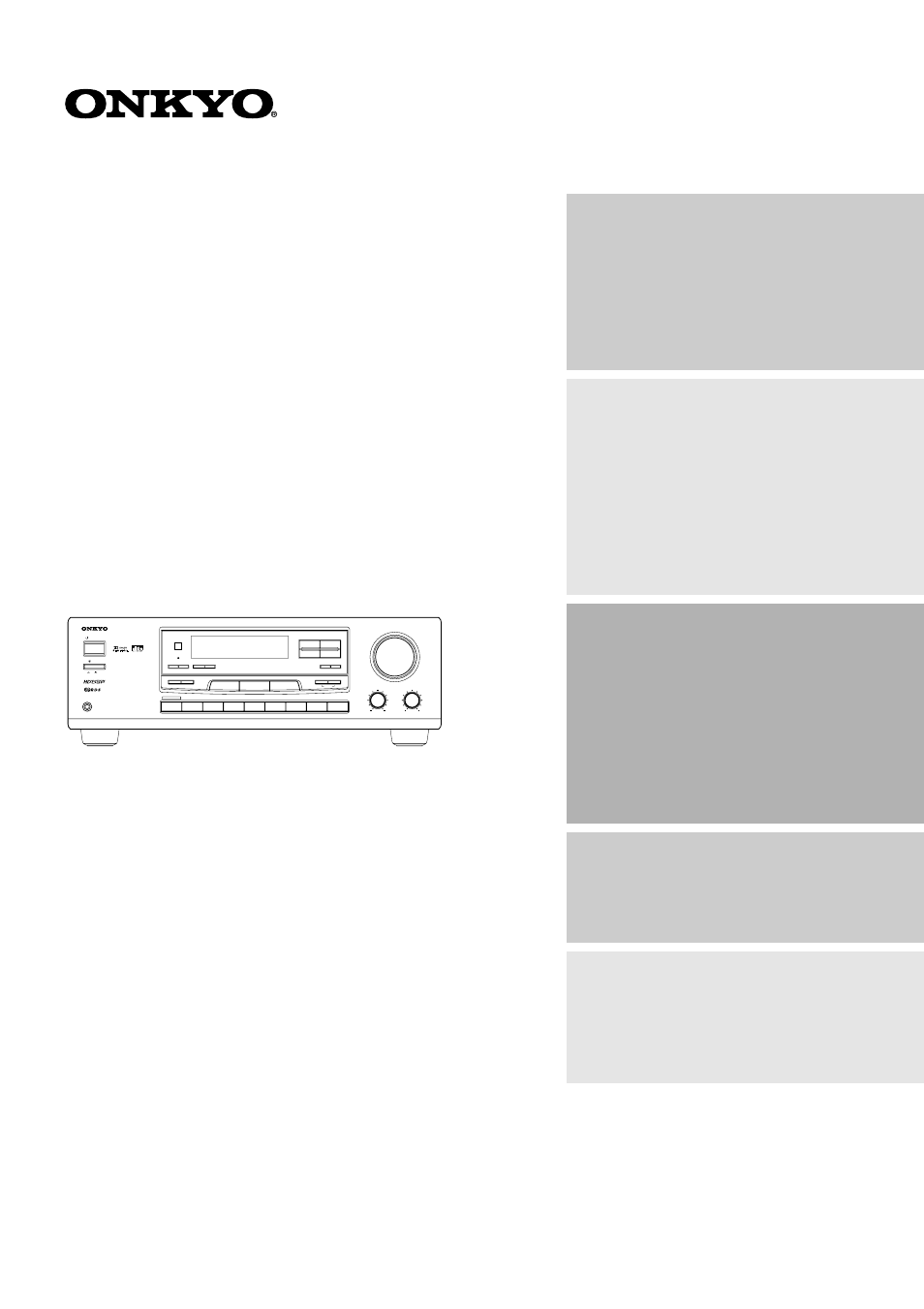 Onkyo TX-DS474 User Manual | 32 pages