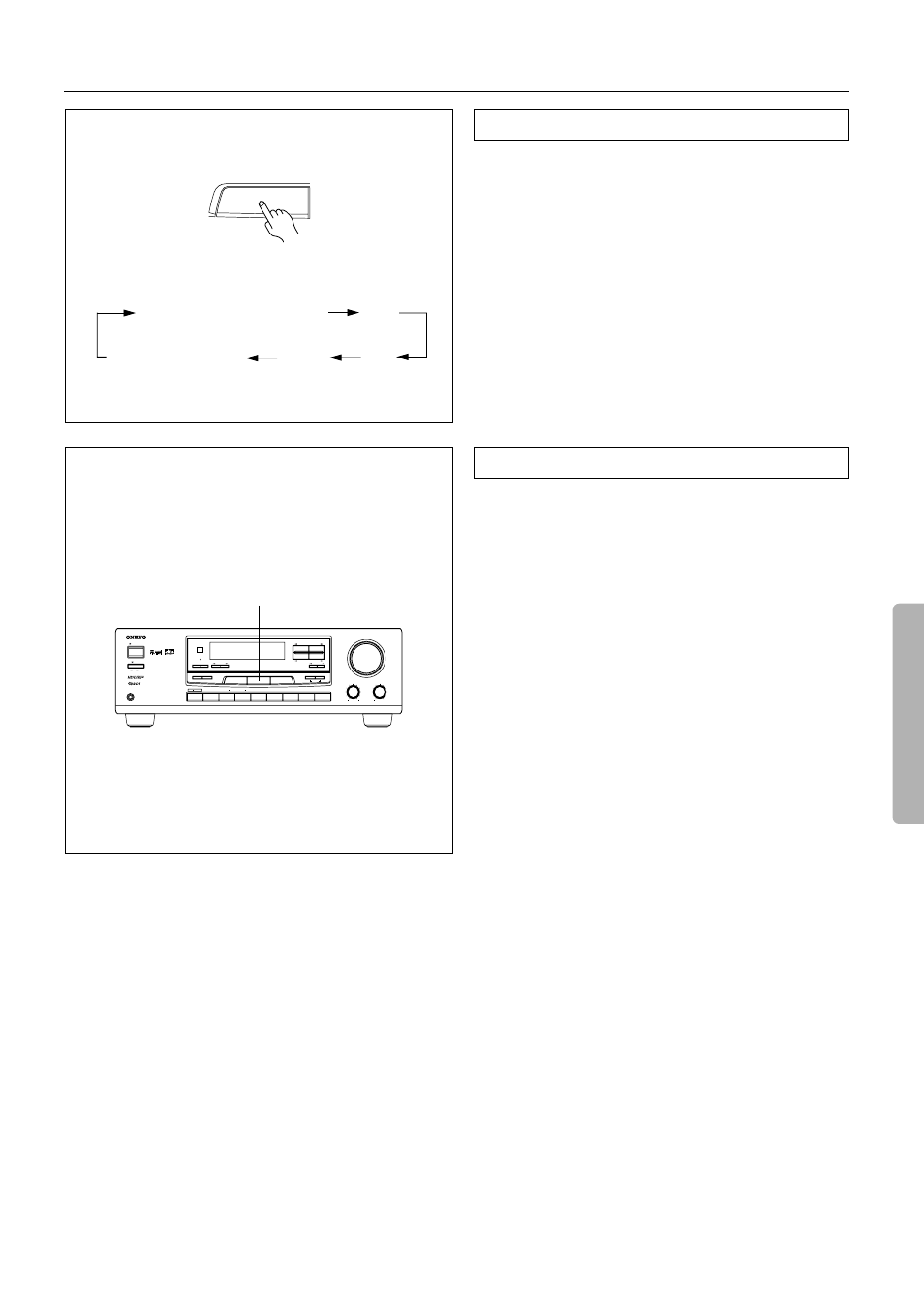 To enjoy surround mode or stereo mode, Press an input selector button to select the de, Press the surround mode button repeatedly until | Play the selected sound source | Onkyo TX-DS474 User Manual | Page 21 / 32