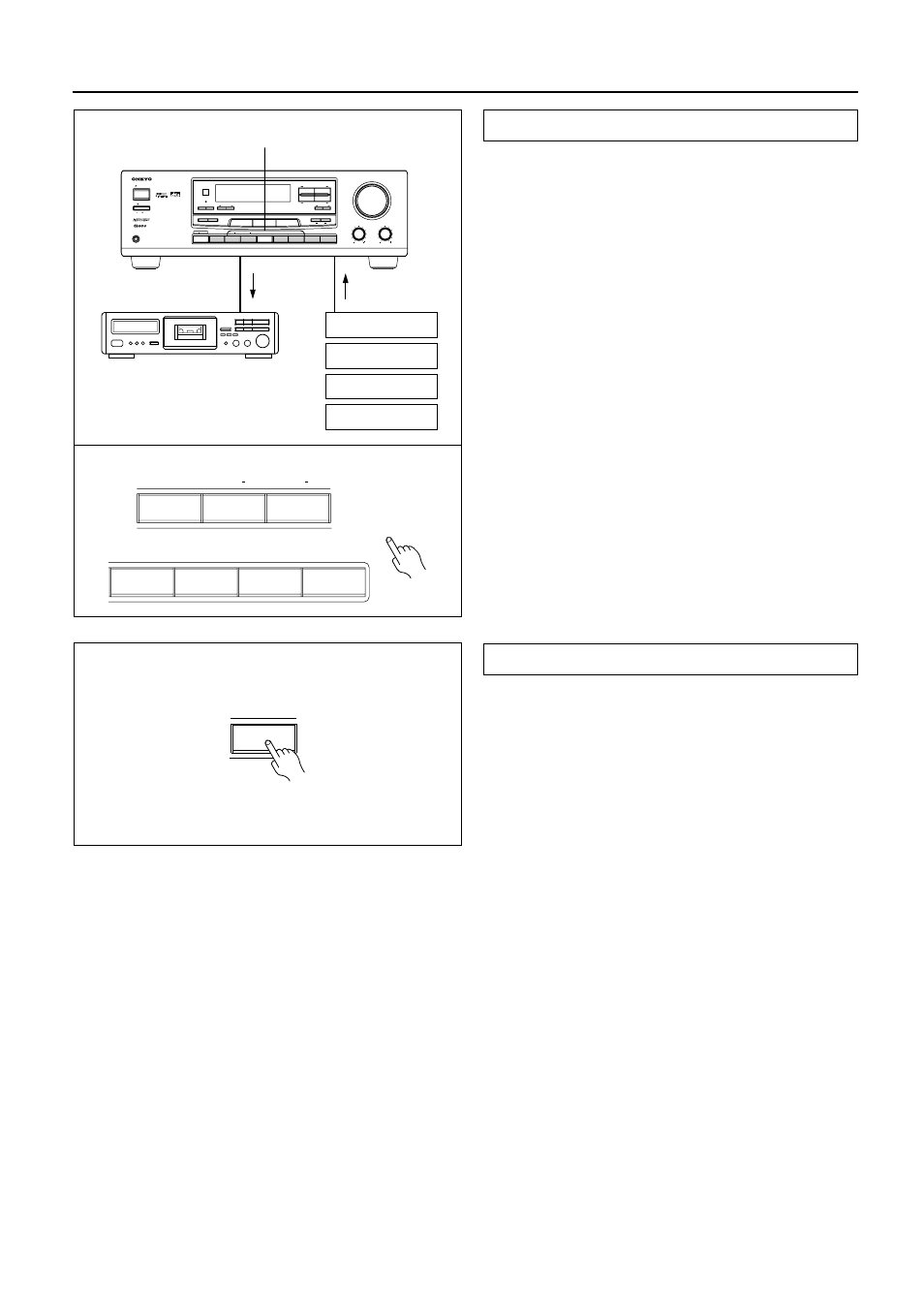 Recording a source, Insert a blank tape into the tape deck, Press the input selector button for the source | Set the tape deck in recording mode. start play | Onkyo TX-DS474 User Manual | Page 24 / 32