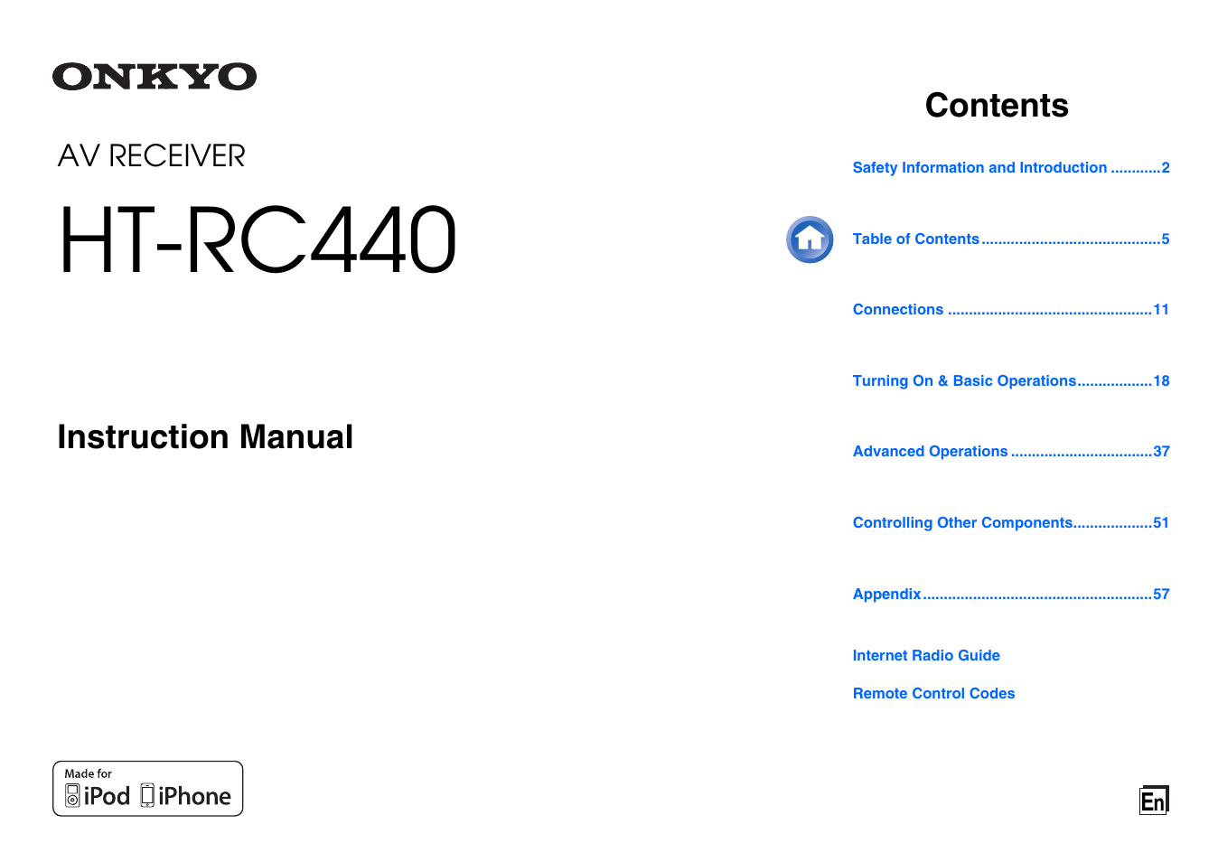 Onkyo HT-RC440 User Manual | 120 pages