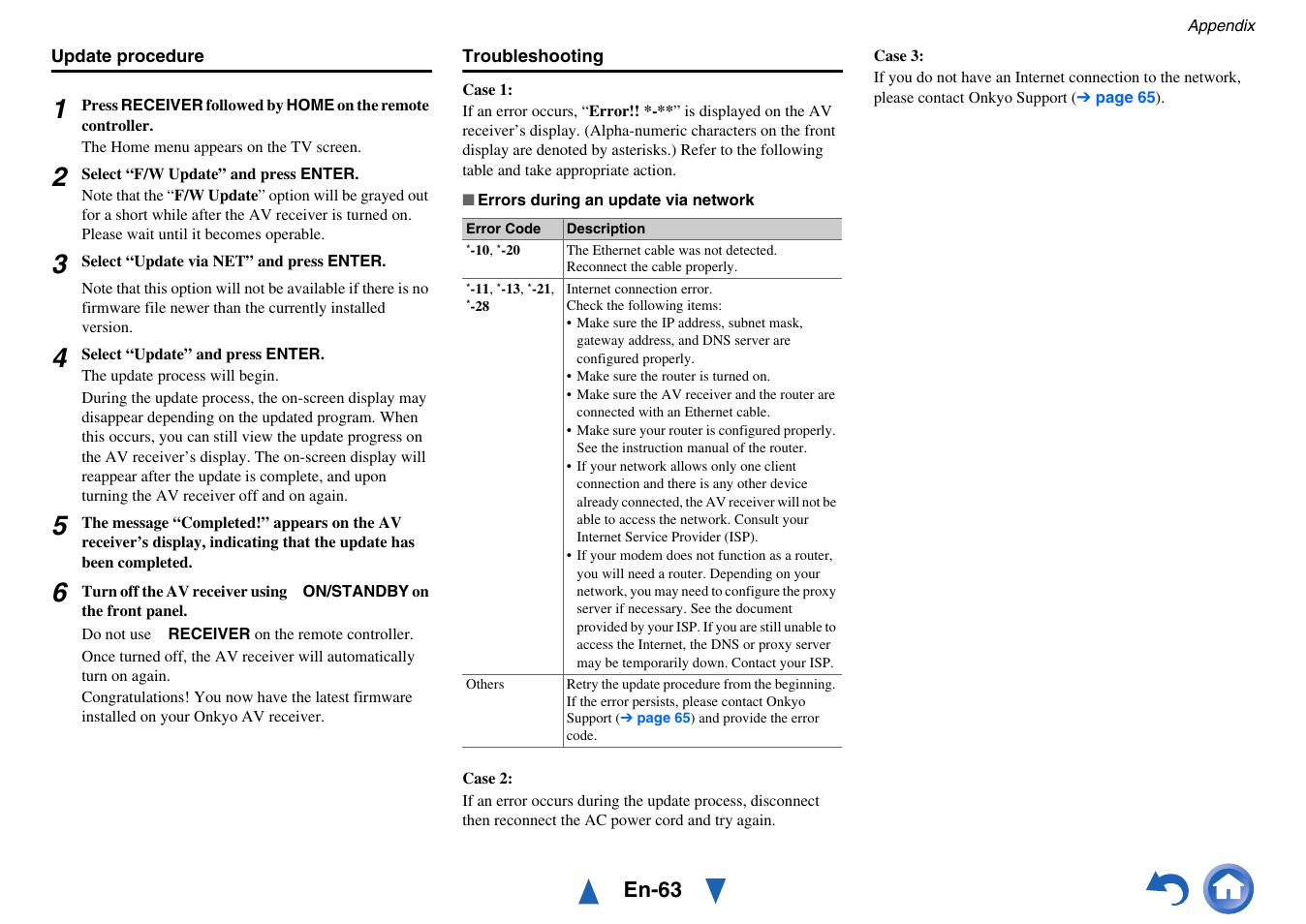 Update procedure, En-63 | Onkyo HT-RC440 User Manual | Page 63 / 120