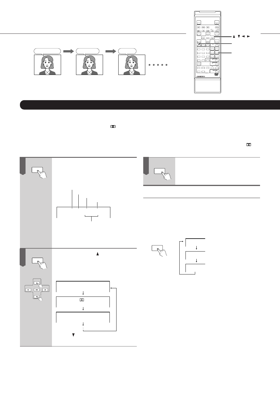 Audio playback settings, Dvd video disc functions (continued), Selecting sound channels of video cds | Onkyo DV-C501 User Manual | Page 28 / 44