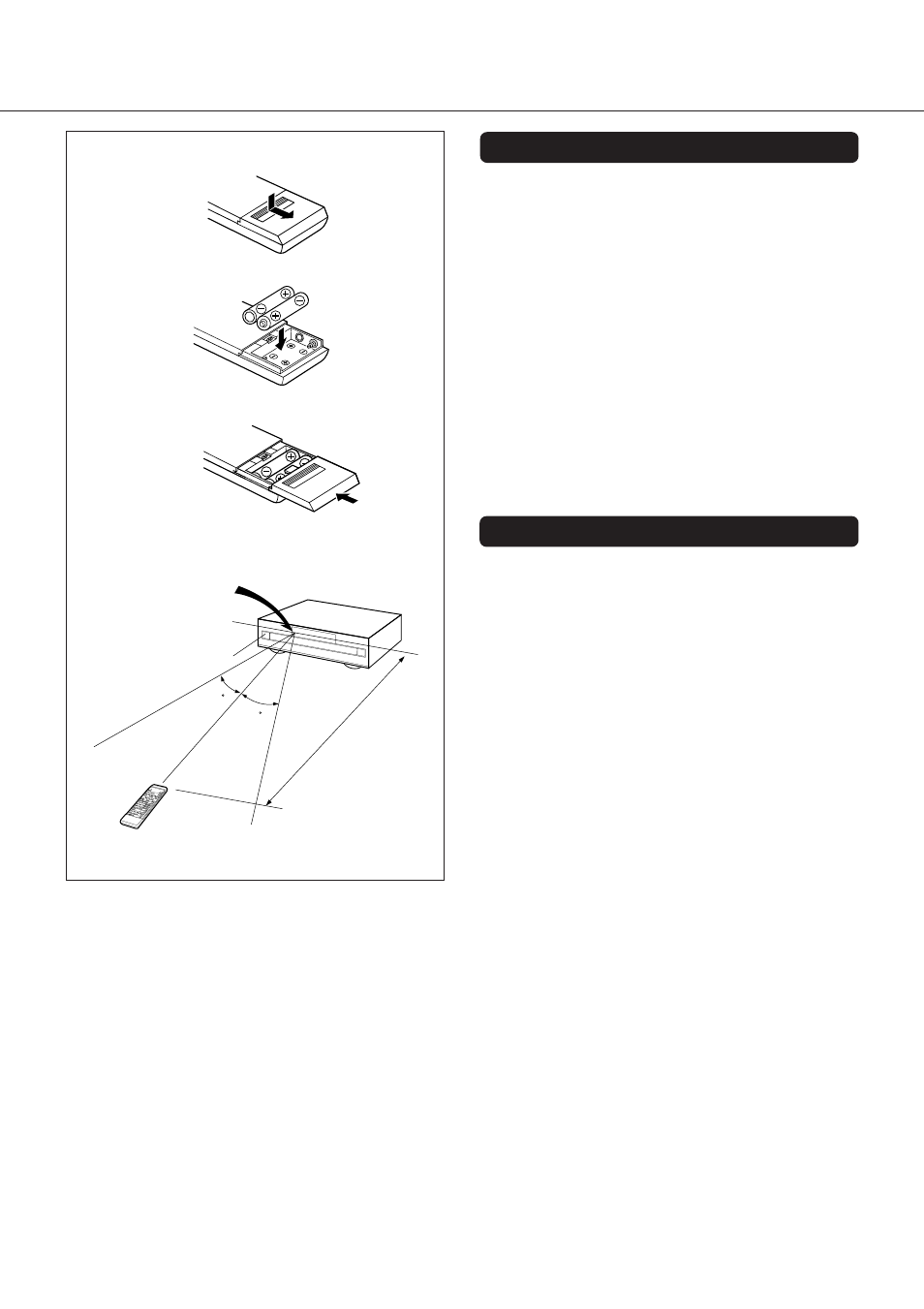 Preparing the remote controller, Installing the remote controller batteries, Using the remote controller | Onkyo DV-C501 User Manual | Page 8 / 44