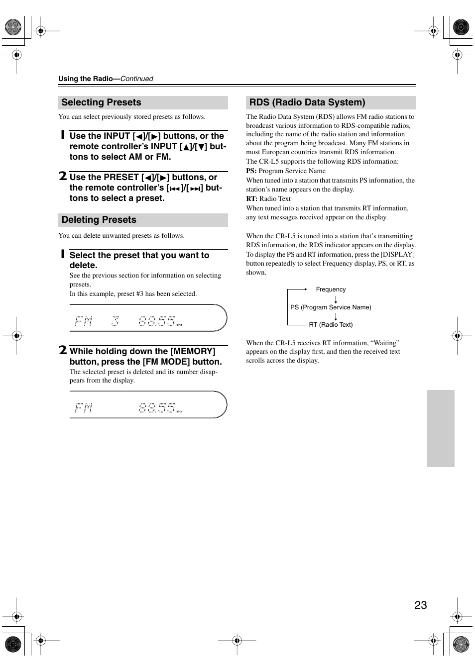Onkyo CR-L5 User Manual | Page 23 / 32