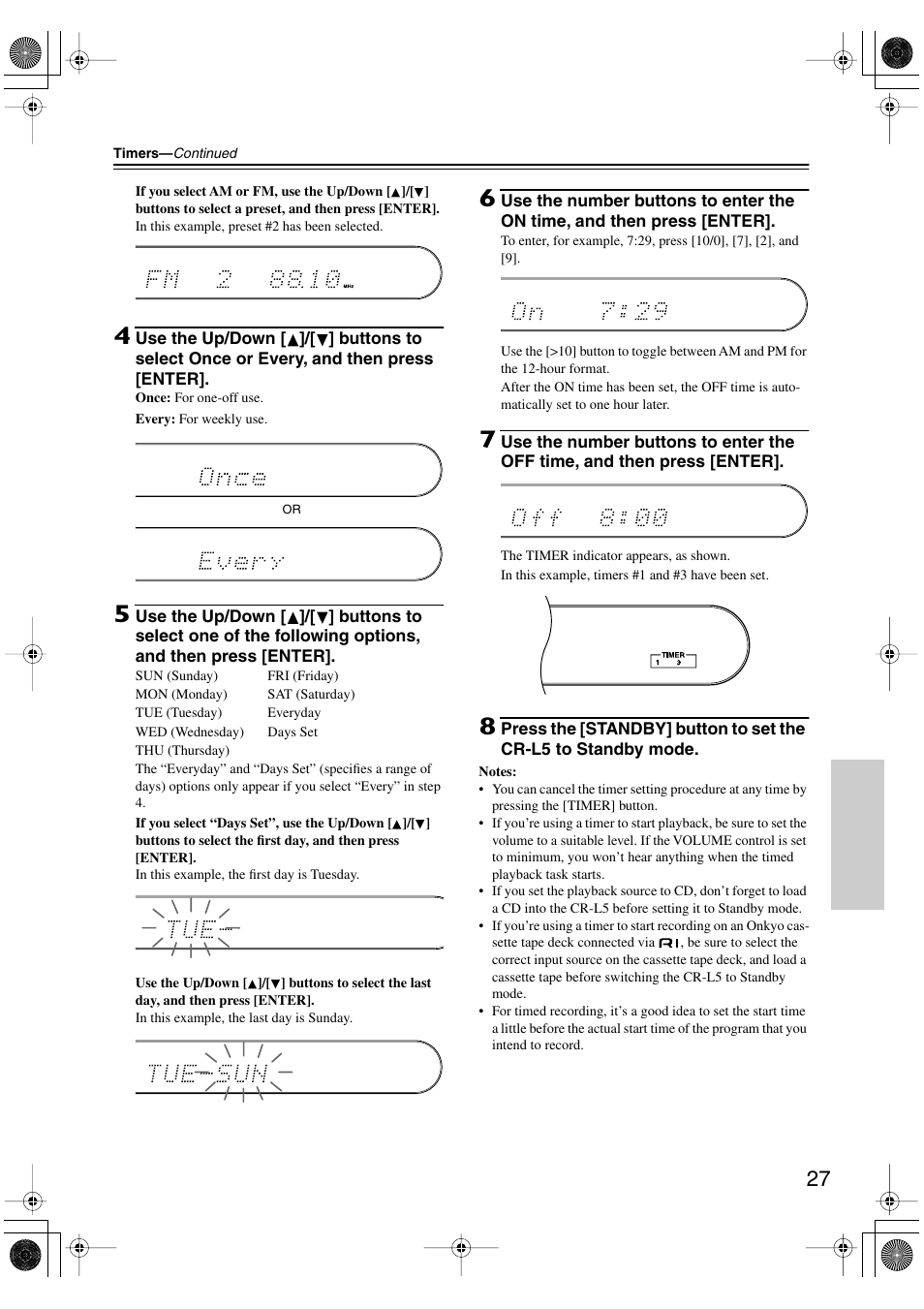 Onkyo CR-L5 User Manual | Page 27 / 32