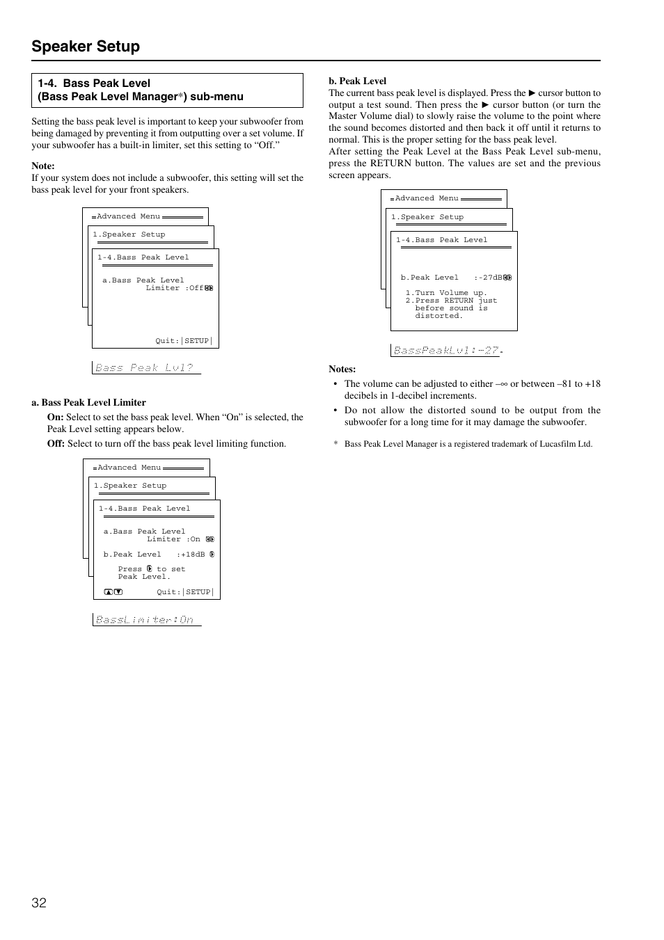 Speaker setup | Onkyo TX-DS797 User Manual | Page 32 / 76
