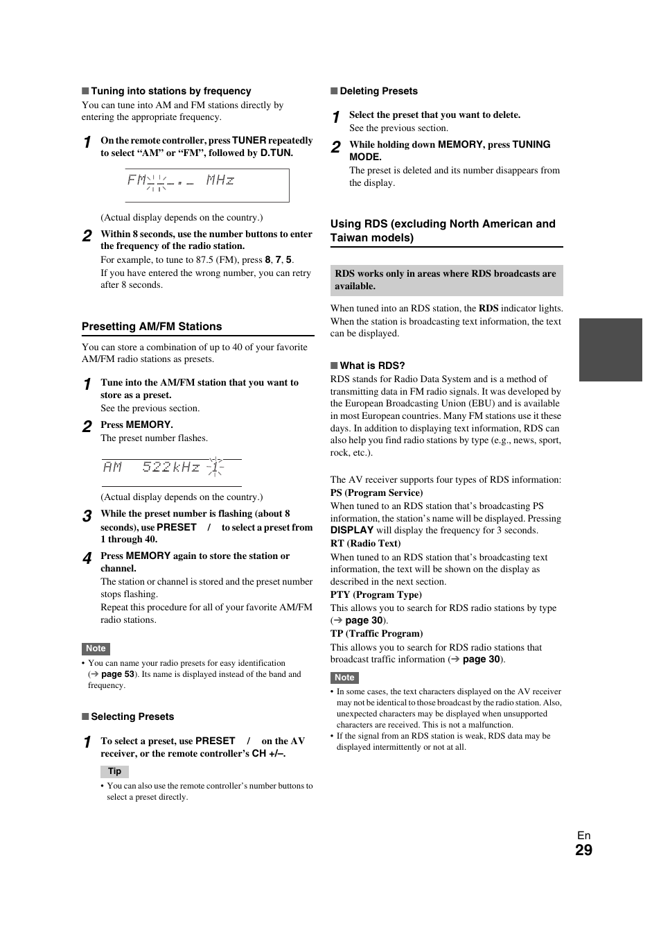 Button (29 | Onkyo TX-NR709 User Manual | Page 29 / 96