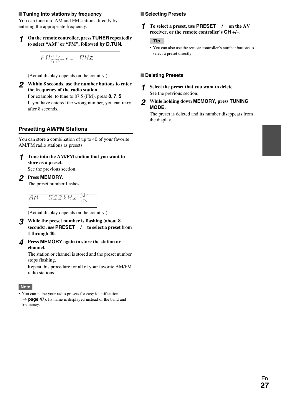 Onkyo Network A/V Receiver HT-R690 User Manual | Page 27 / 84