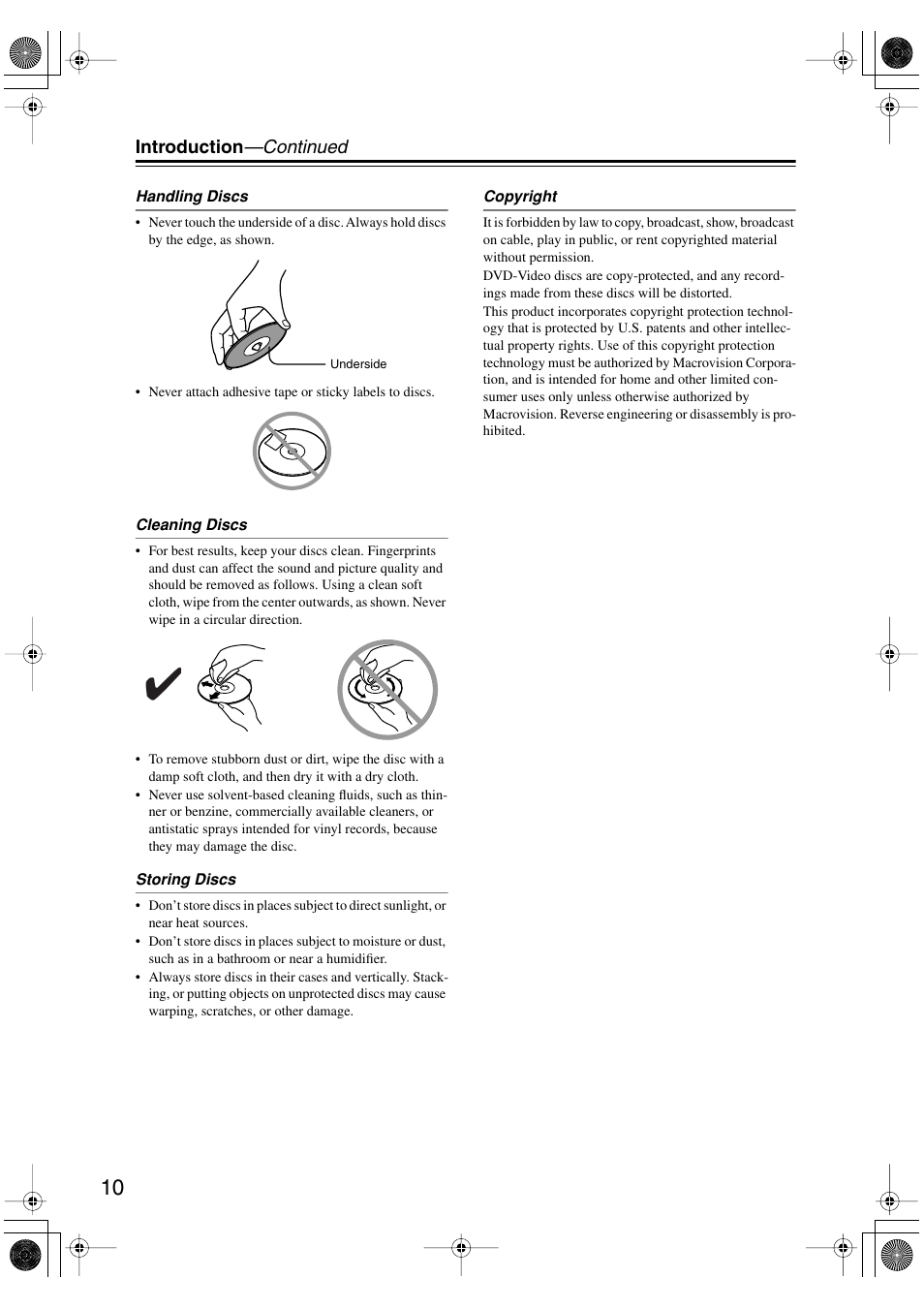 Onkyo DV-SP506 User Manual | Page 10 / 68