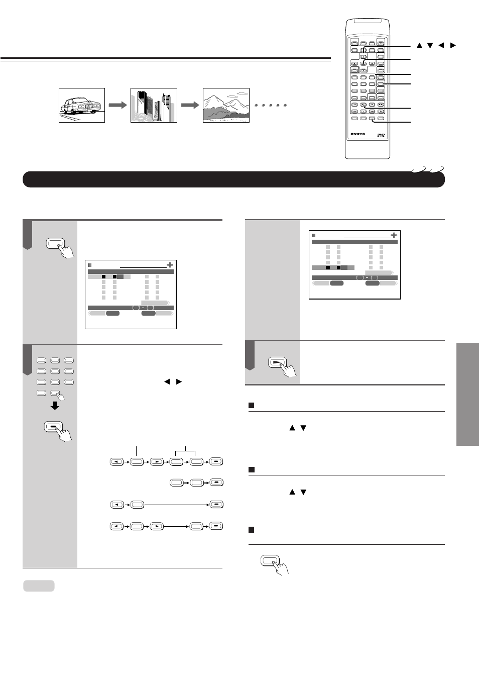 Playing in a favorite order, Advanced playback to change the programmed items, The following menu appears | Onkyo DV-S501 User Manual | Page 23 / 44