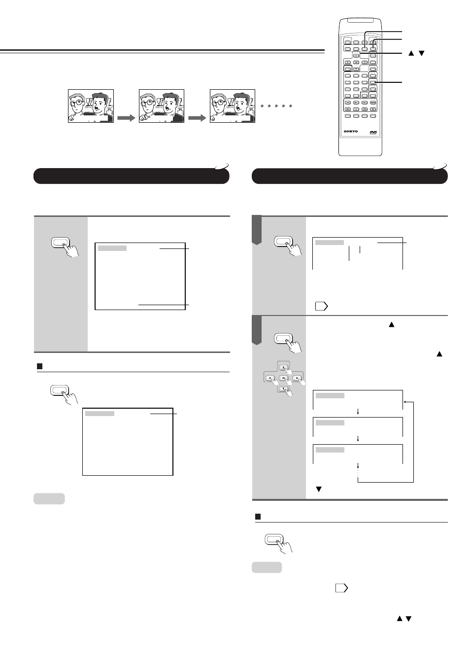 Selecting subtitles, Displaying subtitles, Selecting a subtitle language | Press subtitle on/off during playback, Press subtitle during playback | Onkyo DV-S501 User Manual | Page 28 / 44