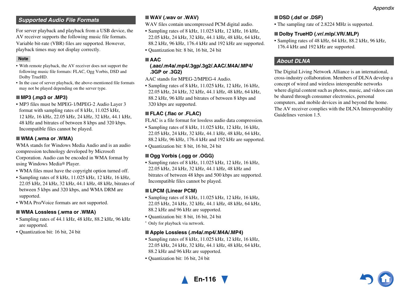 En-116 | Onkyo Network A/V Receiver TX-NR1010 User Manual | Page 116 / 164