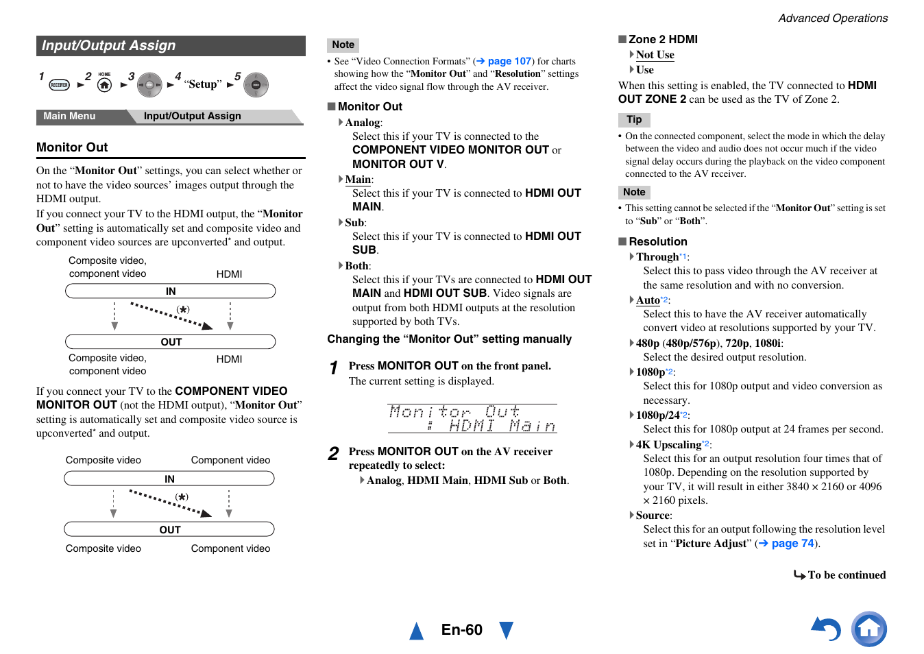 Input/output assign, En-60 | Onkyo Network A/V Receiver TX-NR1010 User Manual | Page 60 / 164
