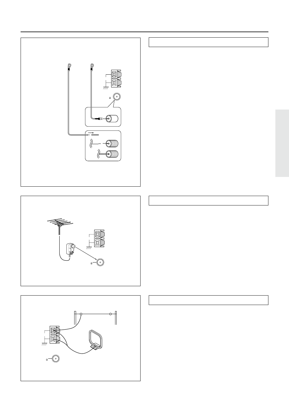 Making antenna connections, Connecting the included antennas, Connecting an fm outdoor antenna | Connecting an am outdoor antenna | Onkyo TX-DS777 User Manual | Page 15 / 64