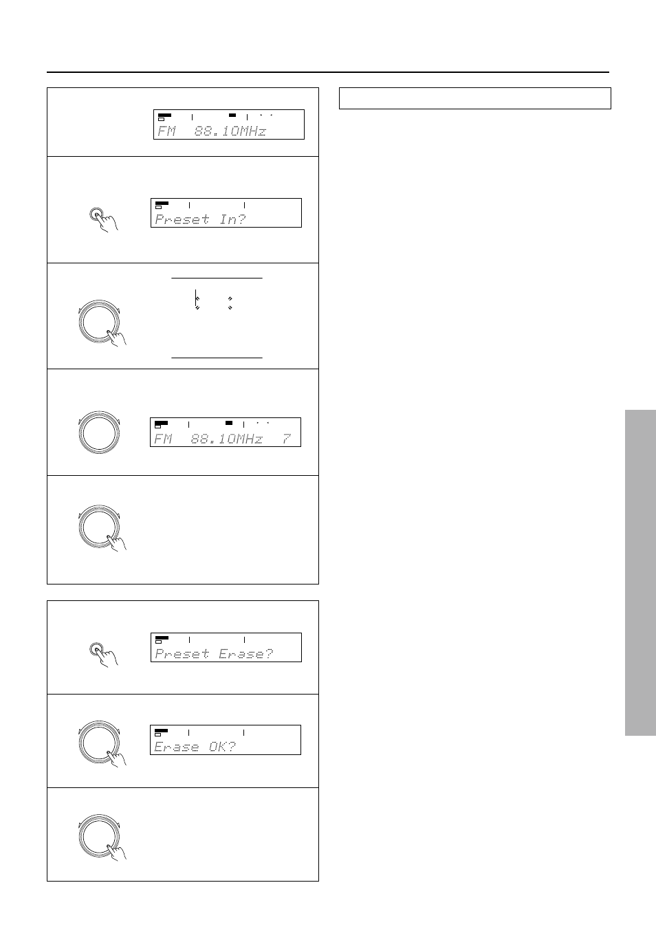 Preset ting fm/am radio stations, Programming radio stations, Cancelling preset stations | Onkyo TX-DS777 User Manual | Page 25 / 64